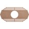 Ekena Millwork Chrysler Wood Fretwork Pierced Ceiling Medallion, Wood (Paint Grade), 38"W x 19"H x 10"ID x 3/8"T CMWP38X19X0375CSMF - alternate 1